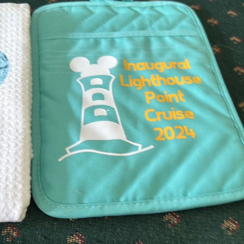 Disney Cruise inaugural lighthouse point Cruise 2024 in turquoise and white
